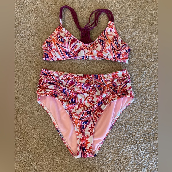 Daniel Cremieux High-Waisted Paisley Bikini - Picture 1 of 5